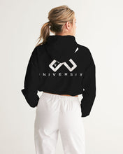 Load image into Gallery viewer, PUMP'T UNIVERSITY LOGO 'X' Women's Cropped Windbreaker