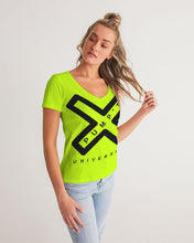 Load image into Gallery viewer, PUMP'T UNIVERSITY LOGO 'X' Women's V-Neck Tee