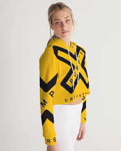 Load image into Gallery viewer, PUMP'T UNIVERSITY LOGO Women's Cropped Hoodie