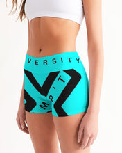 Load image into Gallery viewer, PUMP'T UNIVERSITY LOGO 'X' Women's Mid-Rise Yoga Shorts