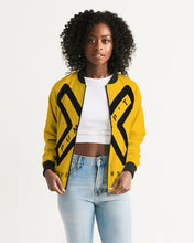 Load image into Gallery viewer, PUMP'T UNIVERSITY LOGO Women's Bomber Jacket