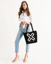 Load image into Gallery viewer, PUMP'T UNIVERSITY LOGO 'X' Canvas Zip Tote - Black Ice