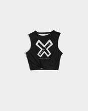 Load image into Gallery viewer, PUMP'T UNIVERSITY LOGO 'X' Women's Twist-Front Tank