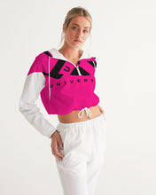 Load image into Gallery viewer, PUMP'T UNIVERSITY LOGO Women's Cropped Windbreaker