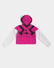 Load image into Gallery viewer, PUMP'T UNIVERSITY LOGO Women's Cropped Windbreaker