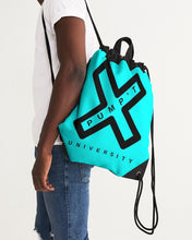 Load image into Gallery viewer, PUMP'T UNIVERSITY LOGO 'X' Canvas Drawstring Bag - Blue Volt