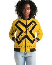 Load image into Gallery viewer, PUMP'T UNIVERSITY LOGO Women's Bomber Jacket