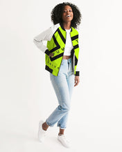 Load image into Gallery viewer, PUMP'T UNIVERSITY LOGO 'X' Women's Bomber Jacket
