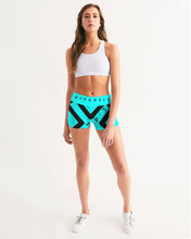 Load image into Gallery viewer, PUMP'T UNIVERSITY LOGO 'X' Women's Mid-Rise Yoga Shorts