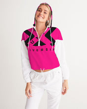 Load image into Gallery viewer, PUMP'T UNIVERSITY LOGO Women's Cropped Windbreaker