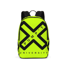 Load image into Gallery viewer, PUMP'T UNIVERSITY LOGO 'X' Large Backpack - Atomic Green