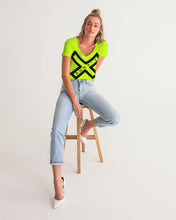 Load image into Gallery viewer, PUMP'T UNIVERSITY LOGO 'X' Women's V-Neck Tee