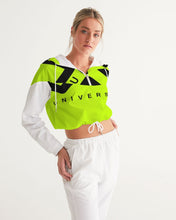 Load image into Gallery viewer, PUMP'T UNIVERSITY LOGO 'X' Women's Cropped Windbreaker