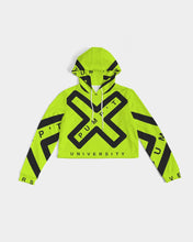 Load image into Gallery viewer, PUMP'T UNIVERSITY LOGO 'X' Women's Cropped Hoodie