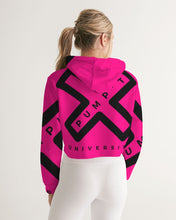 Load image into Gallery viewer, PUMP'T UNIVERSITY LOGO Women's Cropped Hoodie