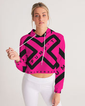 Load image into Gallery viewer, PUMP'T UNIVERSITY LOGO Women's Cropped Hoodie