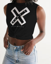 Load image into Gallery viewer, PUMP'T UNIVERSITY LOGO 'X' Women's Twist-Front Tank
