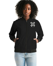 Load image into Gallery viewer, PUMP'T UNIVERSITY LOGO 'X' Women's Bomber Jacket