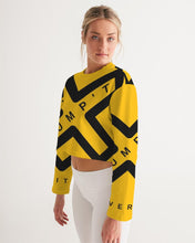 Load image into Gallery viewer, PUMP&#39;T UNIVERSITY LOGO Women&#39;s Cropped Sweatshirt
