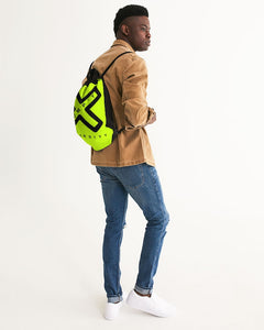 PUMP'T UNIVERSITY LOGO 'X' Canvas Drawstring Bag - Atomic Green