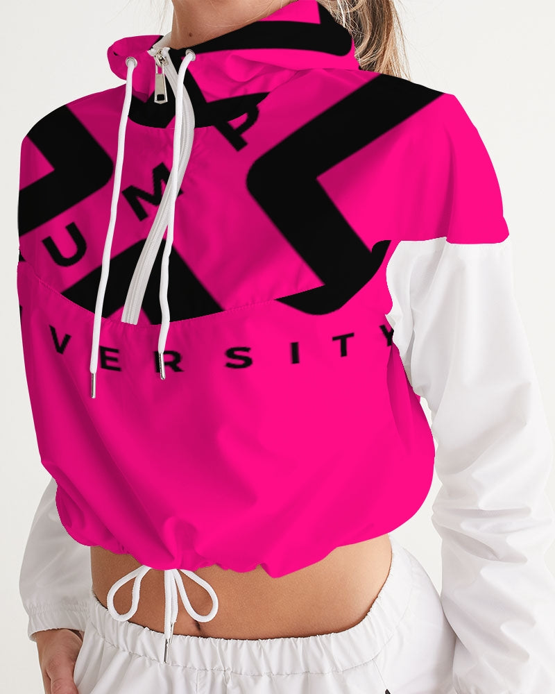 PUMP'T UNIVERSITY LOGO Women's Cropped Windbreaker