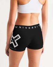 Load image into Gallery viewer, PUMP&#39;T UNIVERSITY LOGO &#39;X&#39; Women&#39;s Mid-Rise Yoga Shorts
