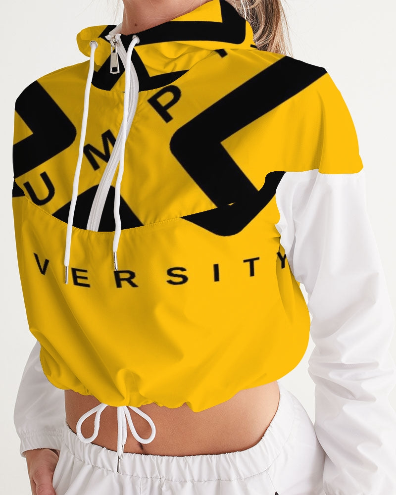 PUMP'T UNIVERSITY LOGO Women's Cropped Windbreaker