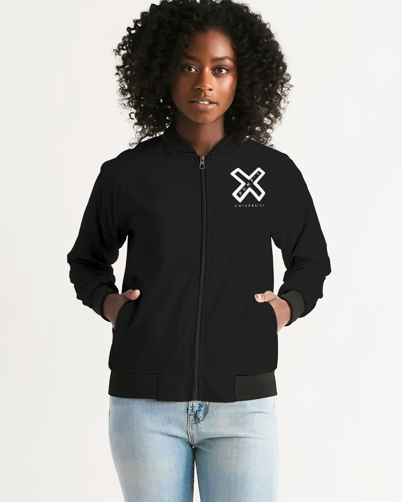 PUMP'T UNIVERSITY LOGO 'X' Women's Bomber Jacket