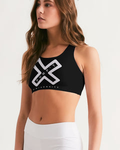 PUMP'T UNIVERSITY LOGO 'X' Women's Seamless Sports Bra