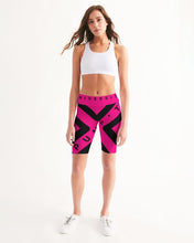 Load image into Gallery viewer, PUMP&#39;T UNIVERSITY LOGO Women&#39;s Mid-Rise Bike Shorts
