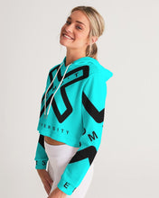 Load image into Gallery viewer, PUMP&#39;T UNIVERSITY LOGO &#39;X&#39; Women&#39;s Cropped Hoodie
