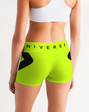 Load image into Gallery viewer, PUMP&#39;T UNIVERSITY LOGO &#39;X&#39; Women&#39;s Mid-Rise Yoga Shorts
