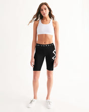 Load image into Gallery viewer, PUMP&#39;T UNIVERSITY LOGO &#39;X&#39; Women&#39;s Mid-Rise Bike Shorts
