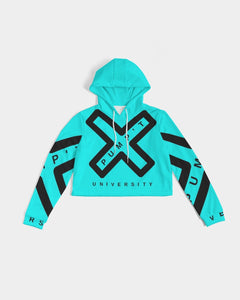 PUMP'T UNIVERSITY LOGO 'X' Women's Cropped Hoodie