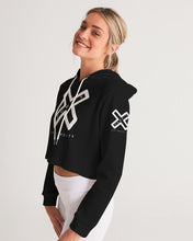 Load image into Gallery viewer, PUMP&#39;T UNIVERSITY LOGO &#39;X&#39; Women&#39;s Cropped Hoodie
