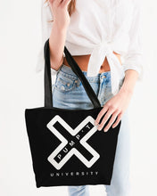 Load image into Gallery viewer, PUMP&#39;T UNIVERSITY LOGO &#39;X&#39; Canvas Zip Tote - Black Ice
