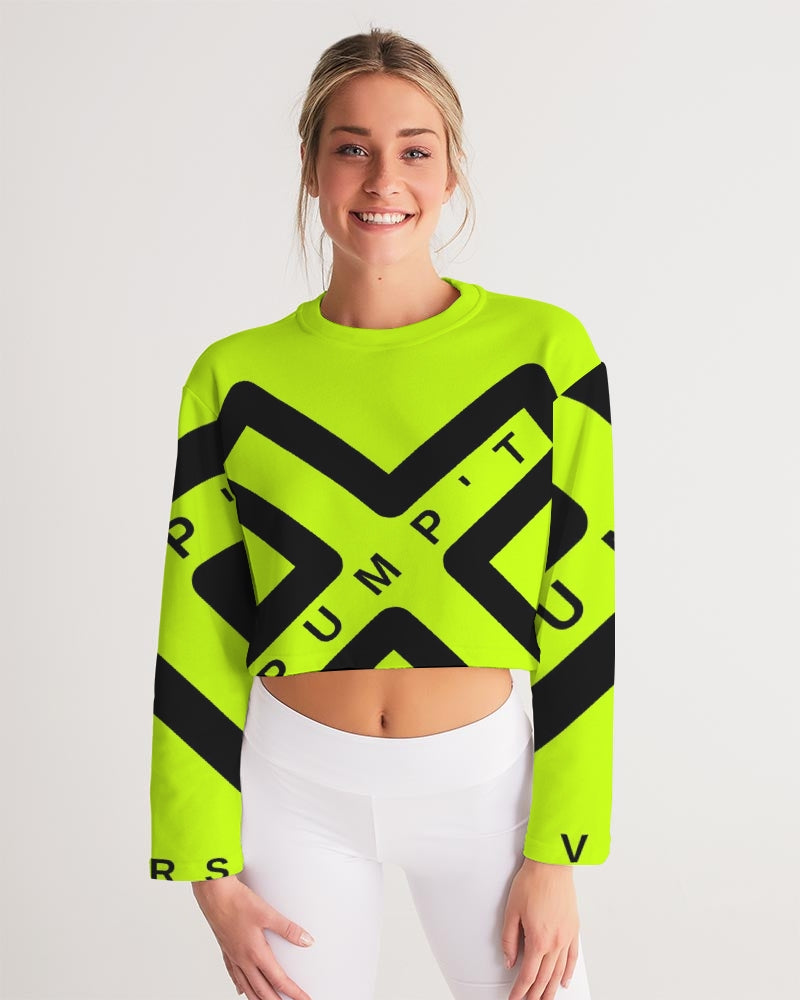PUMP'T UNIVERSITY LOGO 'X' Women's Cropped Sweatshirt