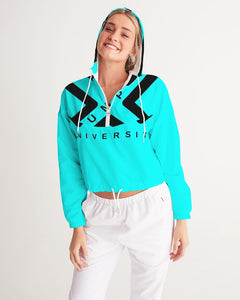 PUMP'T UNIVERSITY LOGO 'X' Women's Cropped Windbreaker