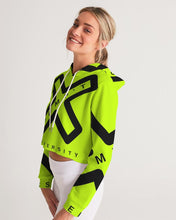 Load image into Gallery viewer, PUMP&#39;T UNIVERSITY LOGO &#39;X&#39; Women&#39;s Cropped Hoodie
