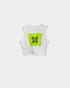 PUMP'T UNIVERSITY LOGO 'X' Women's Twist-Front Tank