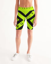 Load image into Gallery viewer, PUMP&#39;T UNIVERSITY LOGO &#39;X&#39; Women&#39;s Mid-Rise Bike Shorts
