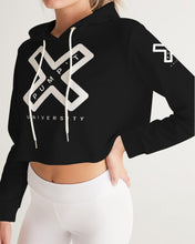 Load image into Gallery viewer, PUMP&#39;T UNIVERSITY LOGO &#39;X&#39; Women&#39;s Cropped Hoodie
