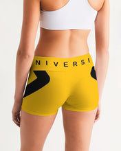 Load image into Gallery viewer, PUMP&#39;T UNIVERSITY LOGO Women&#39;s Mid-Rise Yoga Shorts
