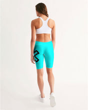 Load image into Gallery viewer, PUMP&#39;T UNIVERSITY LOGO &#39;X&#39; Women&#39;s Mid-Rise Bike Shorts
