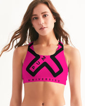 Load image into Gallery viewer, PUMP&#39;T UNIVERSITY LOGO Women&#39;s Seamless Sports Bra
