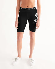 Load image into Gallery viewer, PUMP&#39;T UNIVERSITY LOGO &#39;X&#39; Women&#39;s Mid-Rise Bike Shorts
