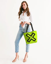 Load image into Gallery viewer, PUMP&#39;T UNIVERSITY LOGO &#39;X&#39; Canvas Zip Tote - Atomic Green
