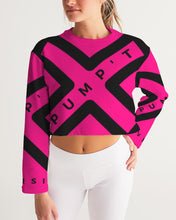 Load image into Gallery viewer, PUMP&#39;T UNIVERSITY LOGO Women&#39;s Cropped Sweatshirt
