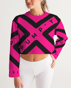 PUMP'T UNIVERSITY LOGO Women's Cropped Sweatshirt