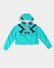 Load image into Gallery viewer, PUMP&#39;T UNIVERSITY LOGO &#39;X&#39; Women&#39;s Cropped Windbreaker
